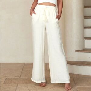 Monday Swimwear Tahiti beach lounge pant in Ivory - P / XS